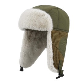 Clape Windproof Trooper Trapper Hat Faux Fur Aviator Hat Winter Warm Bomber Hat Outdoor Earflap Ski Snow Hats for Men Women