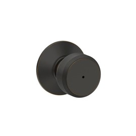 Schlage F40 BWE 716 Bowery Privacy Lock Knob, Aged Bronze