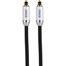 Audtek 25 ft. Premium Toslink Digital Optical Cable with Braided Nylon Jacket
