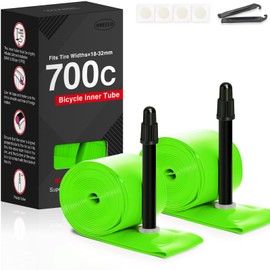 MOHEGIA Road Bike 700C Set of 2 TPU Tubes, Ultra Lightweight 700 x 18-32C, Inner Tube, 1.2 oz (35 g), Presta Valve Length 1.8 inches (45 mm), Bicycle Tube + Tire Levers + Repair Kit + Japanese Instruction Manual