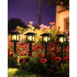 Albelt Solar Pathyway Lights Outdoor, 8 Pack Waterproof Solar Garden Lights with Auto On/Off, Landscape Lighting for Garden, Yard, Pathway, Patio, Driveway Decor