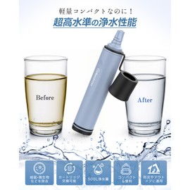 GreeShow GS-285 Portable Water Purifier, Disaster Preparedness Filter, Outdoor, Camping, Emergency Goods, Disaster Preparedness Goods, Simple Water Purifier, For Mountain Climbing, Earthquakes,