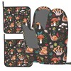 Cute Snail Mushroom Oven Mitts and Pot Holders Sets of
