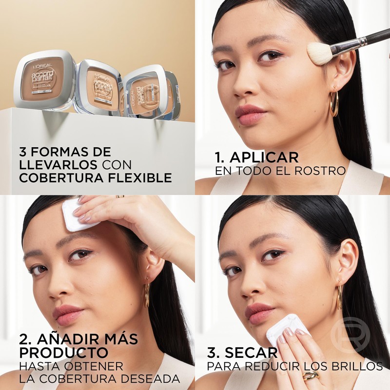 L'OREAL AccordparfaitpoudreteintR3- Beigerose