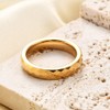MYNENEY 4mm/6mm Gold Tungsten Faceted Ring for Men Women Couple