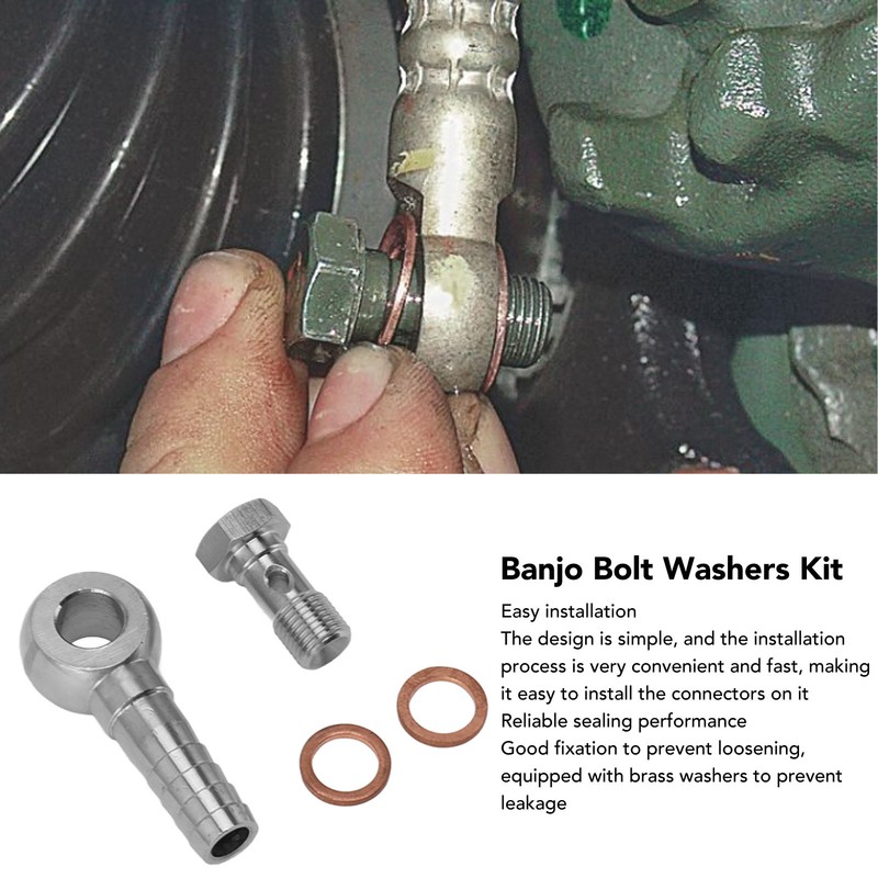 Brake Banjo Bolt M10x1.0 to 1/4 in Brake Line Banjo