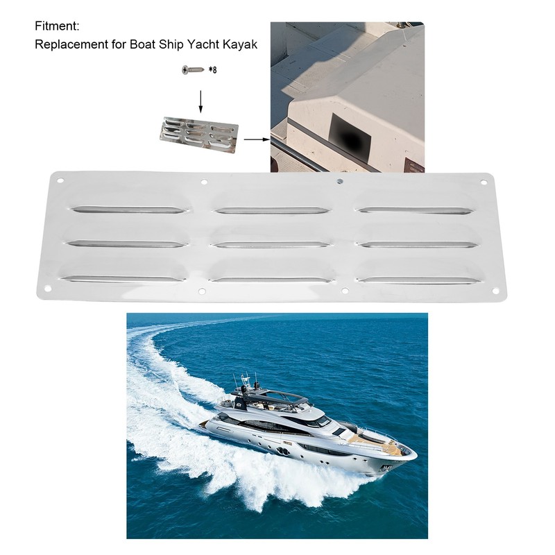 Air Vent Louver Grill Cover Stainless Steel Louver Ventilation Replacement