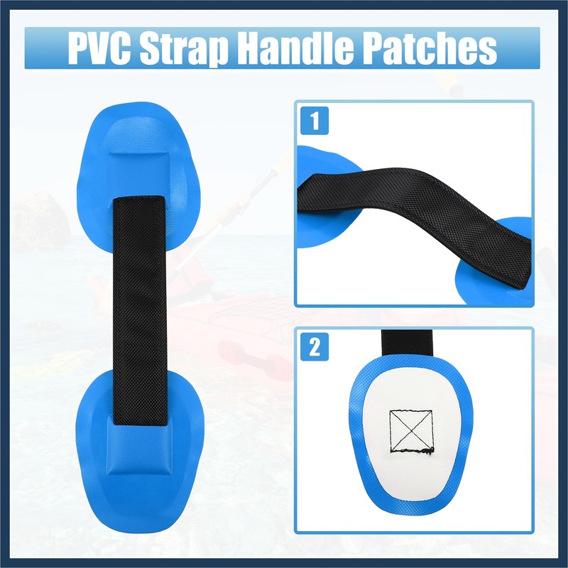 INFINAUTO 2pcs Universal PVC Strap Handle Patches Carry Grab Handle