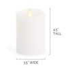 Luminara Flameless Pillar Candle, Small (4.5 inches, Unscented) Real-Flame Effect,