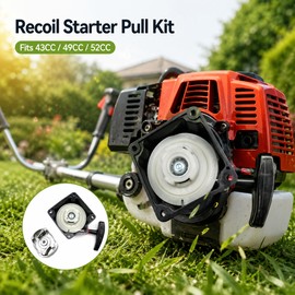 Recoil Starter Pull Kit for Brush Cutter Engines – Replacement Start Assembly for Garden Trimmer Repair