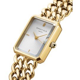 Rosefield Studio Double Chain Gold with White Dial and 19.5 x 24 mm Gold Case SWGSG-O76 Stainless Steel, gold, Elegant