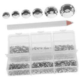 BIUDECO Nail Art Rhinestones for Face Nails 7200 Pieces Flatback Gems Assorted Sizes Craft Decorate Your