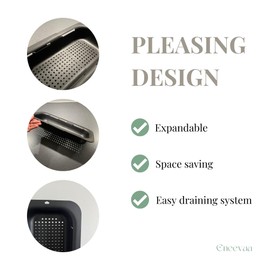 Colander Strainer, Over The Sink Expanandable Colander, Foldable Large Colander Basket, Multi Purpose Kitchen Colander, Colander to Wash Fruits, Vegetables and Pasta