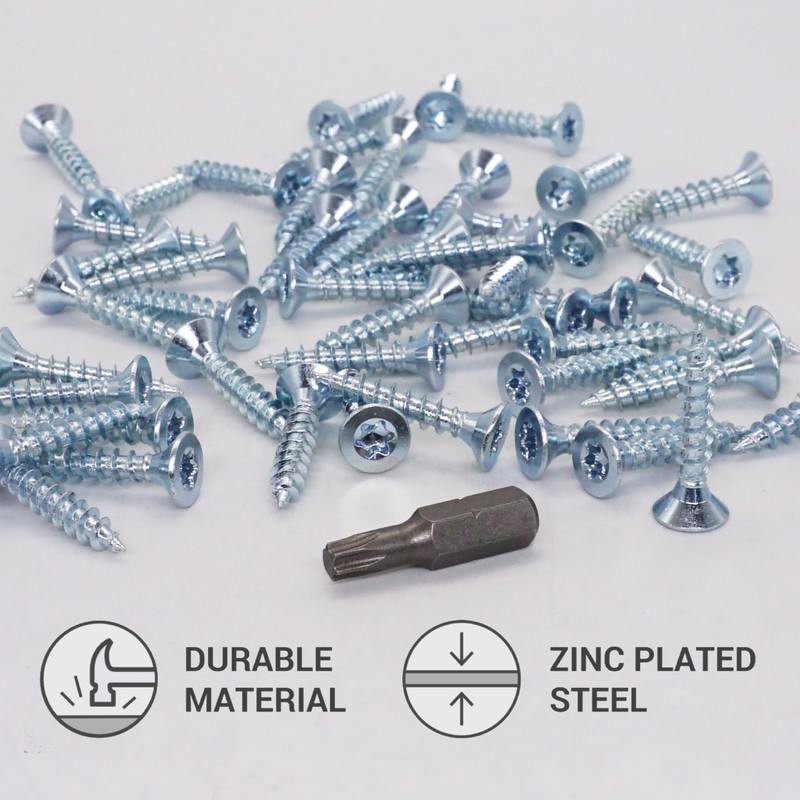 SKIR'CO (Pack of 200) 4.5 x 25mm Galvanised Steel Wood