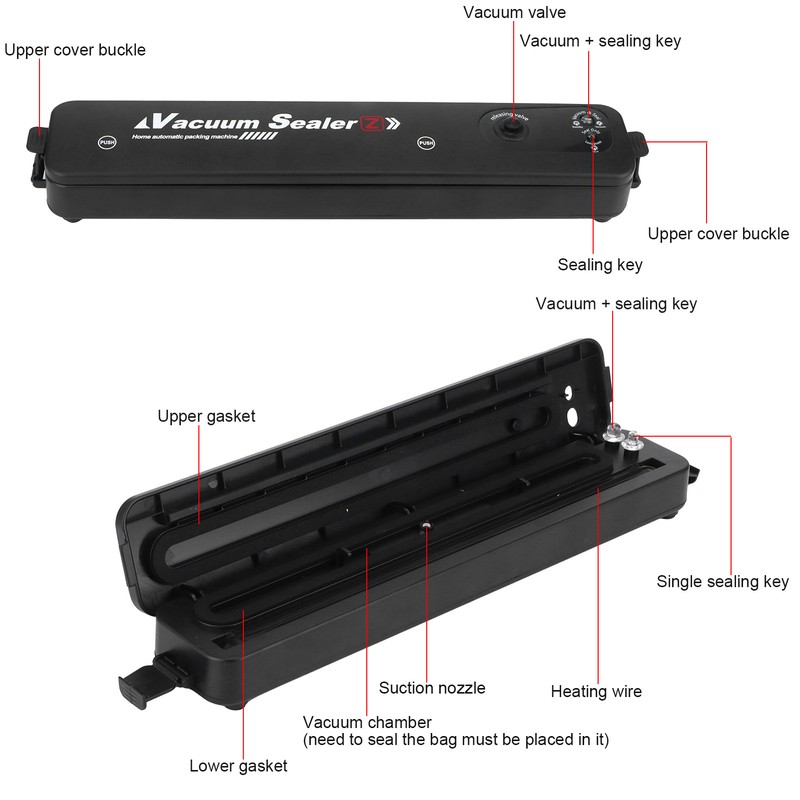Household Packaging Machine Automatic FoodPreservation Vacuum Sealer Snack Sealing Machine