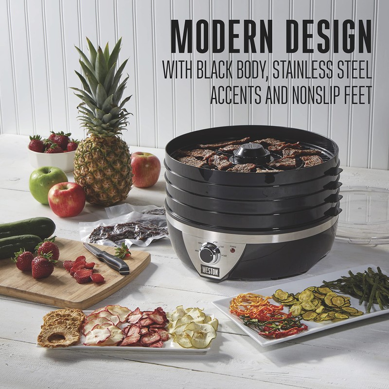 Weston Food Dehydrator Machine for Jerky, Fruit, Meat, Herbs, Vegetables,