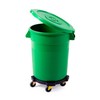 20 Gallon Green Round Commercial Trash Can With Lid And