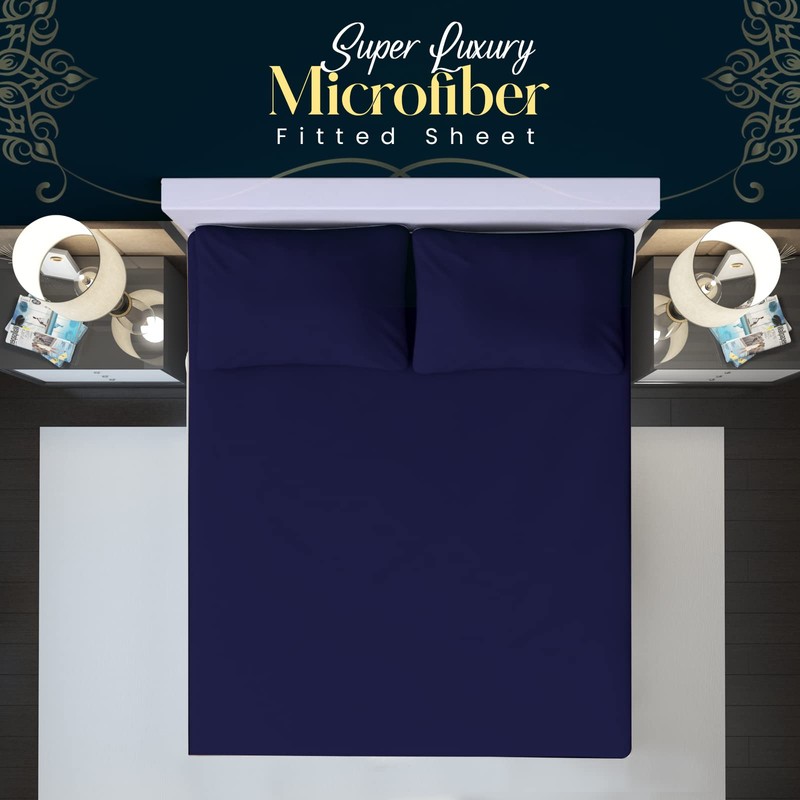 Sunshine Comforts Microfiber Fitted Sheets Breathable, Anti Wrinkle 26cm Deep