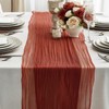 PATIKIL 10 Ft Cheesecloth Table Runner Rustic Gauze Terracotta Cheese