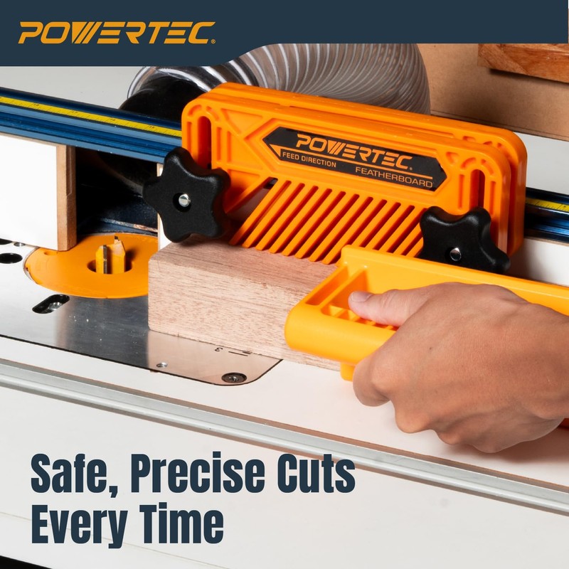 POWERTEC Featherboards for Router Table Fence, Bandsaw, Tandem Feather Boards
