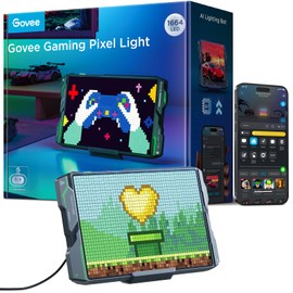 Govee Gaming Pixel Light, RGBIC LED Panel with Real-time Info Display, 150+ Scene Modes & DIY Options, Smart Pixel Lights (Wi-Fi Only), Works with Alexa, Ideal for Game Room Decor, 52x32 Pixels