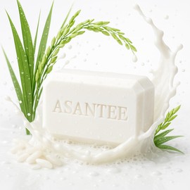 ASANTEE Rice Milk with Collagen and Honey - Luxurious Body Soap for Soft, Clear, and Radiant Skin - Scent Long-Lasting 125 g.