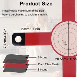 2Pcs Reusable Silicone Bread Loaf Pan Liner，Sourdough Silicone Bread Sling for Dutch Oven - Food-Grade Non-Stick Dough Transfer Tool with 4 Arms, 9" Long, Center Markings - Sourdough Gifts for Bakers