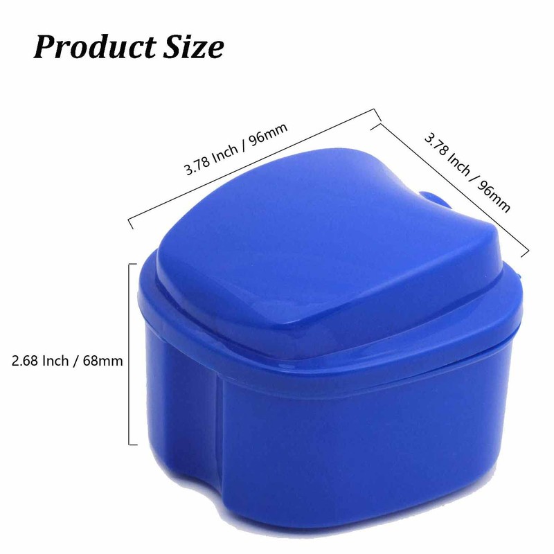 Dental Case Denture Box with Flushable Basket Solid Orthodontic Retainer