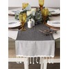 DII Bordered Dobby Woven Table Runner, 15 x 72, Black,