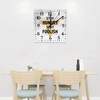 Mighun PVC Clock Stay Hungry Stay Foolish Wall Clock Quote