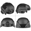SANYETS Tactical Helmet with Helmet Cover, Airsoft Balaclava Mask, Black