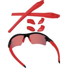 Acefrog Replacement Rubber Kits for Oakley Flak 2.0/Flak 2.0 XL/Flak 2.0 Asian Fit Sunglasses - Red