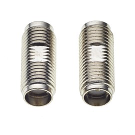 Keple Adapter, SMA Female to Male Female Bulkhead Panel Chassis Mount Barrel Adapter Antenna Socket for Wireless LAN Device Coaxial Cable Pack 2 F/F Panel/Housing - Pack of 2