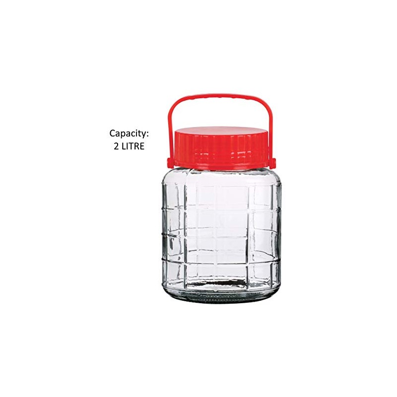 Urban Living Conservation 2Ltr Jar with Lid and Handle Red