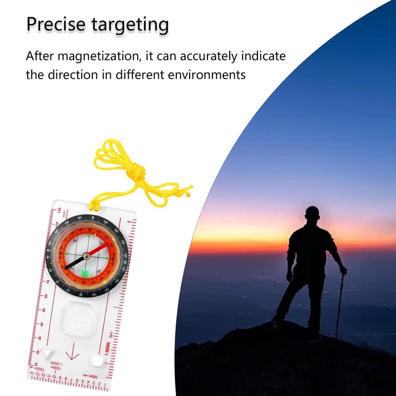 Navigation Compass Orienteering Compass Scout Compass Hiking, Multifunctional Waterproof for