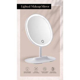 Browgame Original Lighted Makeup Mirror - LED Touch Sensor Mirror; Arrives With 5X Mini Mirror Magnet Accessory - Your New Favorite Vanity Accessory - Bright, Adjustable LED Light Technology - 1 Pc