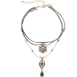 Multi-Layered Stars Drop Pendant Choker Necklace Party Dress Necklace Jewelry Women Girl