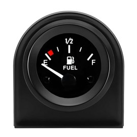 Car Fuel Level Indicator 52 mm Fuel Level Gauge 12 V White Light Indicator Fuel Level Meter Display Oil Tank Indicator Pointer Display E-1/2-F