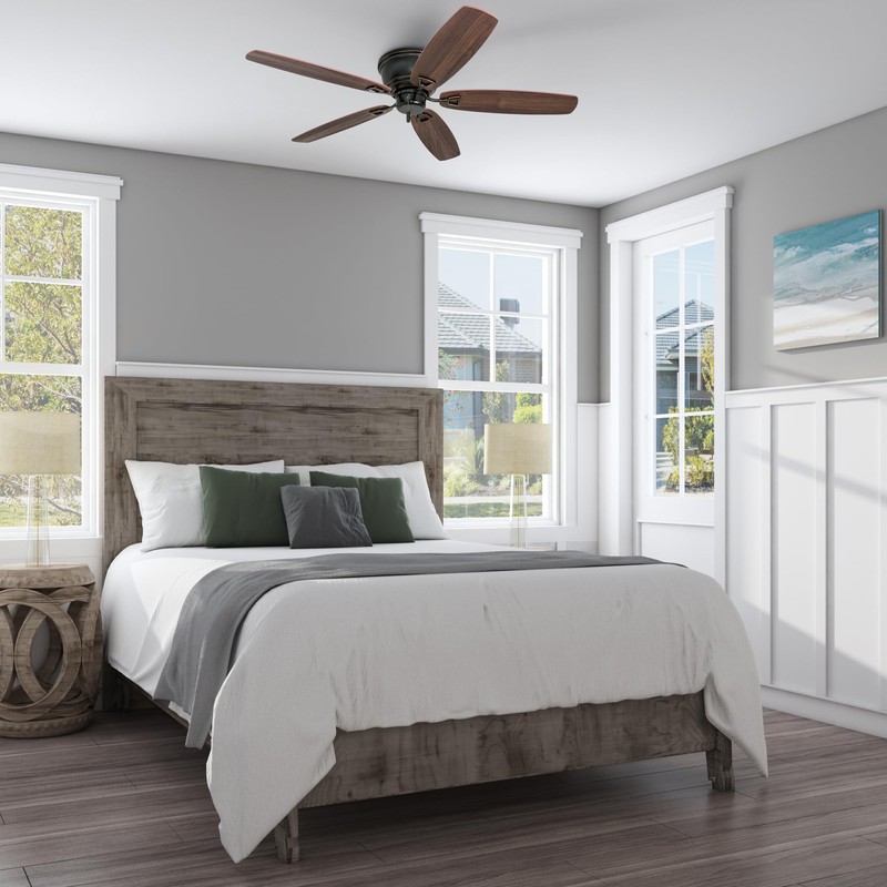 Honeywell Ceiling Fans Glen Alden, 52 inch Classic Flush Mount