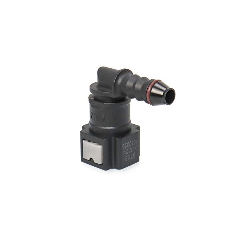 QWORK Fuel Line Connector Hose Coupling 90 Degree Quick Connector