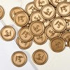 50Pcs Lily of The Valley Wax Seal Stickers, Antique Gold
