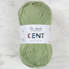 La Mia Kent 1 madeja 50% algodón 50% hilo acírlico, 100 gramos (3.5 oz), 330 metros (361 yardas), verde - L025