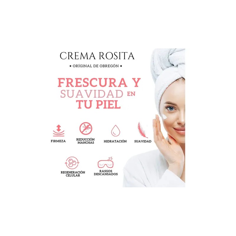 5 Crema Rosita De Obregón Original 100gr Natural Rejuvenece