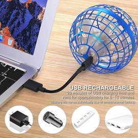 2025 AI Flying Orb Ball Toy, Cosmic Globe Boomerang Hover Ball Galactic Fidget Spinner, Cool Stuff Toys for 6 7 8 9 10 11 12+ Year Old Boys Girls Teens Indoor Outdoor Toys:_Red