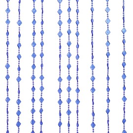 ave split Beaded Curtain Doorways Acrylic Hanging Door Beads String Curtains Tassel Room Divider Screen Decor for Doorway Window Living Room Wedding 050-f-g (39 x 76.8 inch) (Dark Blue)