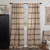Piper Classics Mill House Stripe Black Panel Panel Curtains, Set