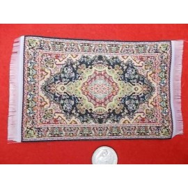 Unbranded #16 Dollhouse 1:12 Inch Scale Rug Oriental Style 6 1/4 inches x 3 3/4 inches New