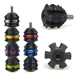 ZSHJG Archery Stackable Bow Stabilizer Ball Reduce Shock Absorber Balance Bar Vibration Damper Silencer for Recurve Compound Bow Hunting Shooting (Black)