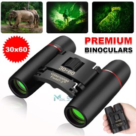Binoculares Potentes HD 30x60 de día/noche Telescopio Plegable de Largo Alcance