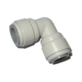 YZMSZ Acetal Copolymer 1/2" Tube OD (12.7mm) Tube Fitting, Reducing Union Elbow Connector, Push to connect for RO water filter system parts (pack of 5)